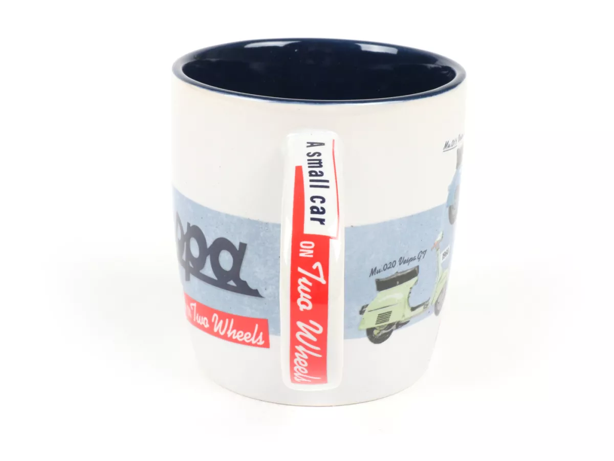 Mugg - Kaffemugg -Nostalgisk konst- Vespa En liten bil på två hjul, Ø=85mm x 90mm, 340ml