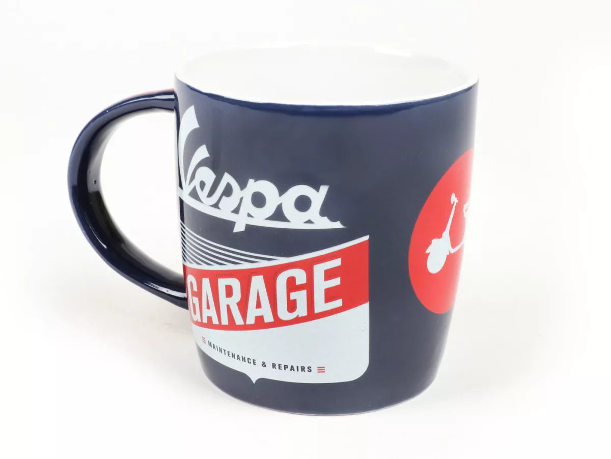 Mugg - Kaffemugg -Nostalgisk konst - Vespa GARAGE, Ø=85mm x 90mm, 340ml