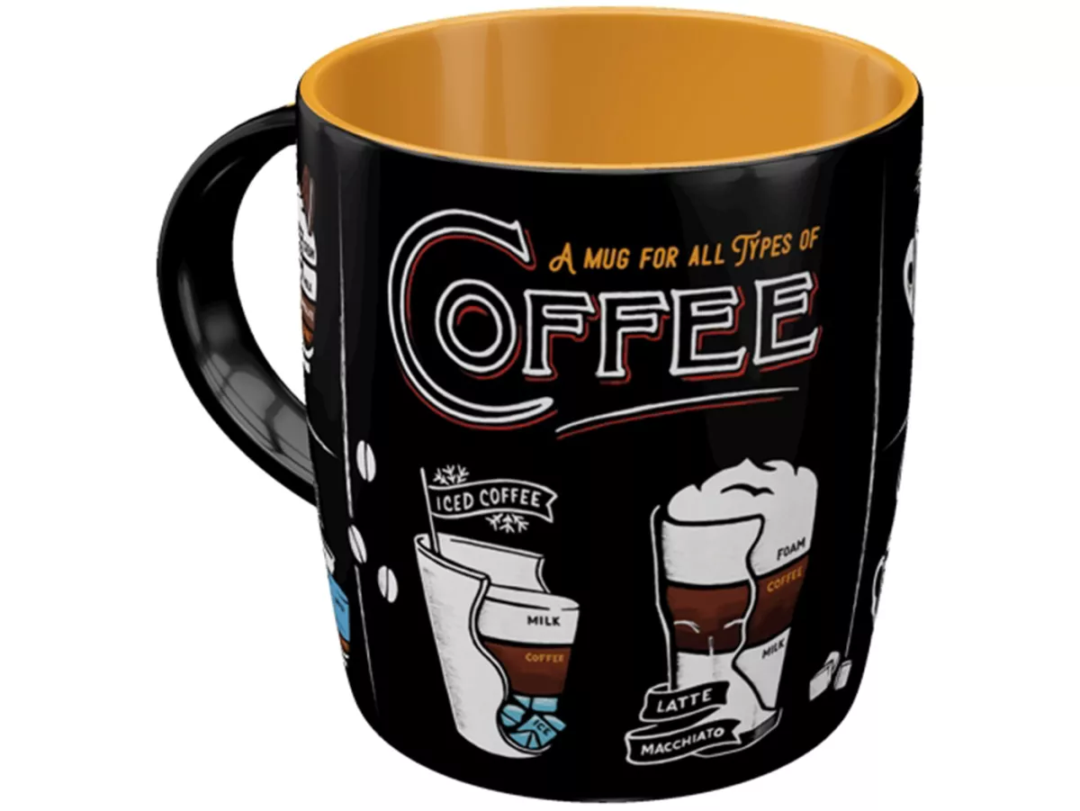 Mug - Mug Kopi -Seni Nostalgia- Semua Jenis Kopi, Ø = 85mm x 90mm, 340ml