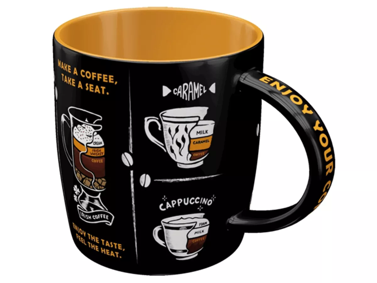 Mug - Mug Kopi -Seni Nostalgia- Semua Jenis Kopi, Ø = 85mm x 90mm, 340ml