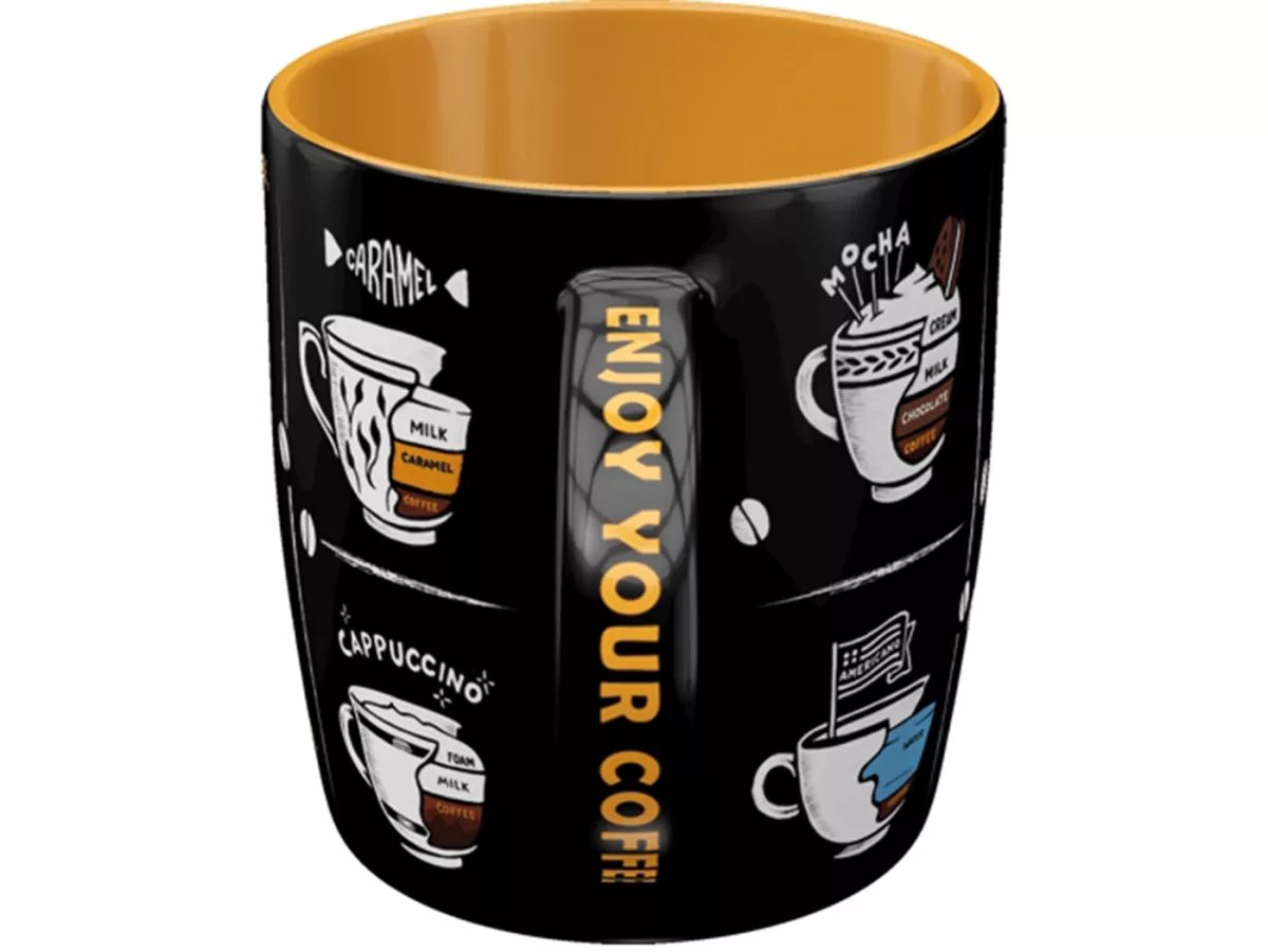Mug - Mug Kopi -Seni Nostalgia- Semua Jenis Kopi, Ø = 85mm x 90mm, 340ml