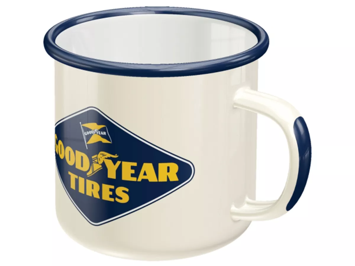 Tazza - Tazza smaltata -Nostalgic Art- Goodyear, Ø=8cm x 8cm, 360ml