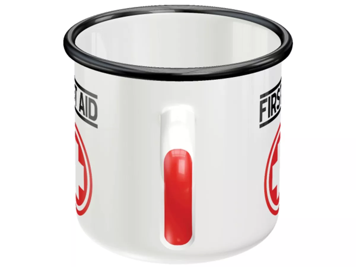 Mug - Emaille -Nostalgic Art- First Aid, Ø=8cm x 8cm, 360ml