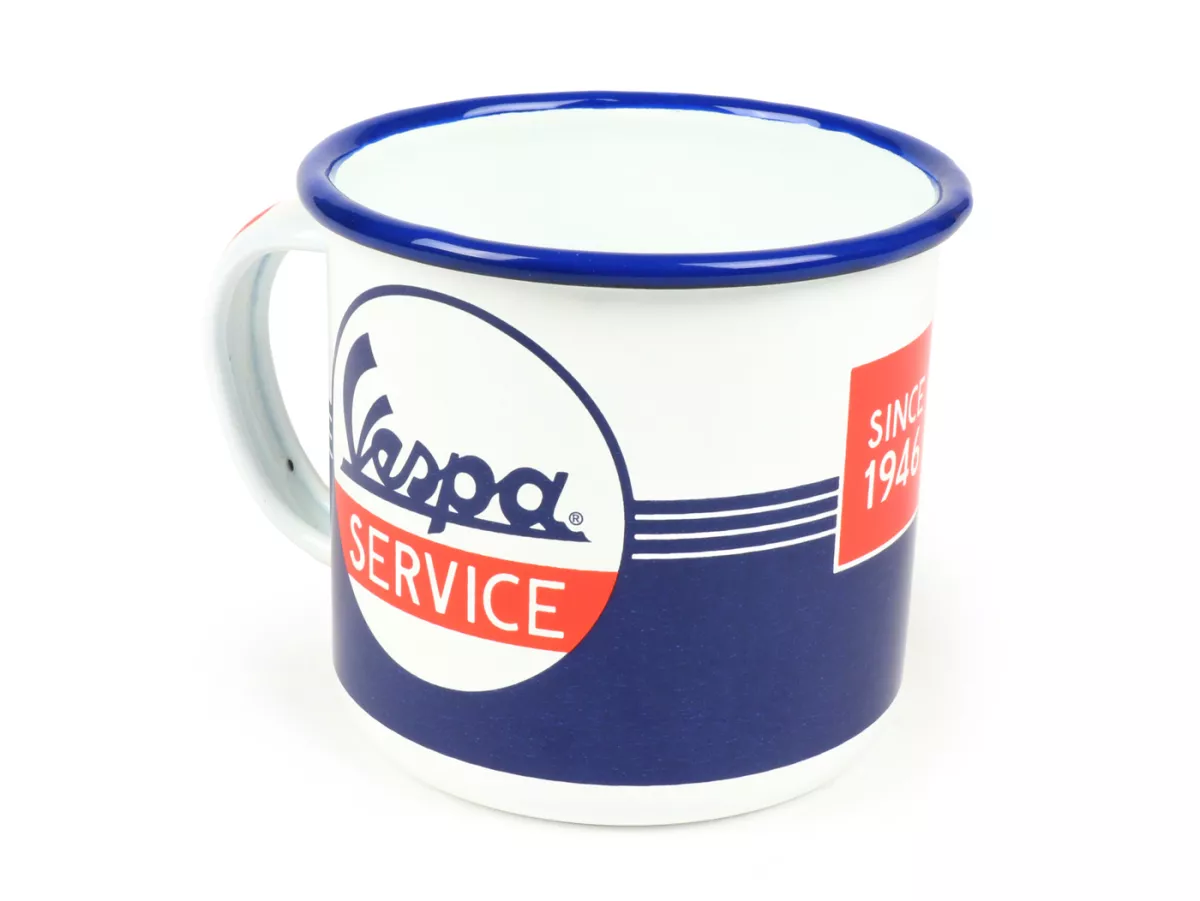 Tasse émaillée -Nostalgic Art- Vespa Service, Ø=8cm x 8cm, 360ml