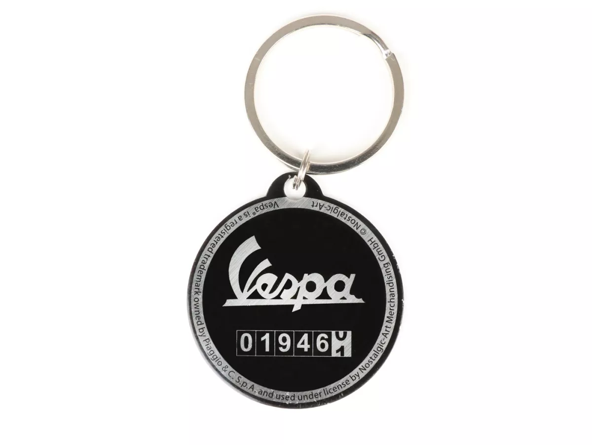 Key ring -VESPA Speedo Ø=40mm- round
