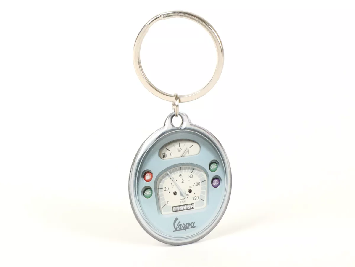 Key ring -VESPA Speedo Ø=40mm- round