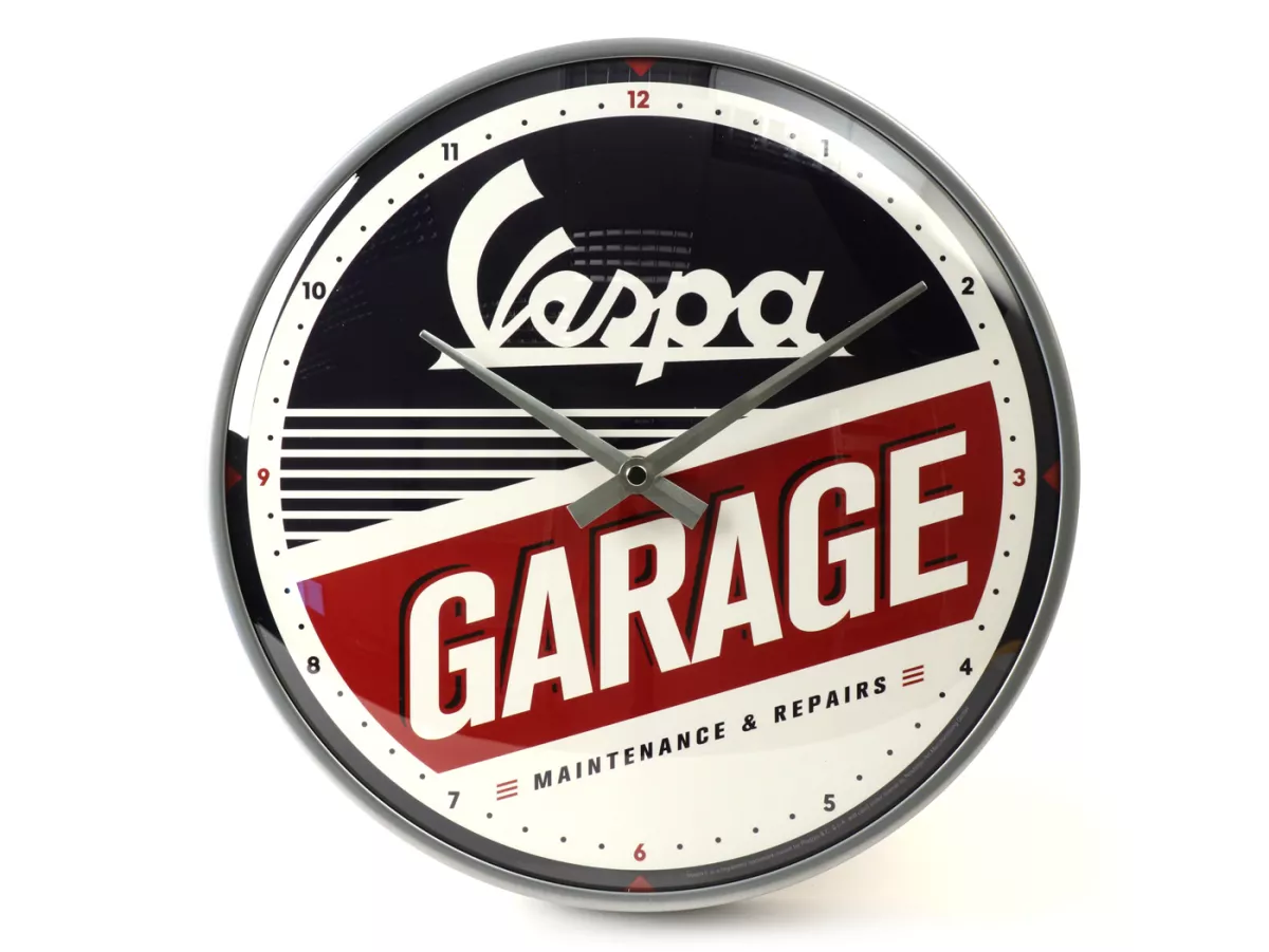 Wall clock round -VESPA Ø=31cm- GARAGE