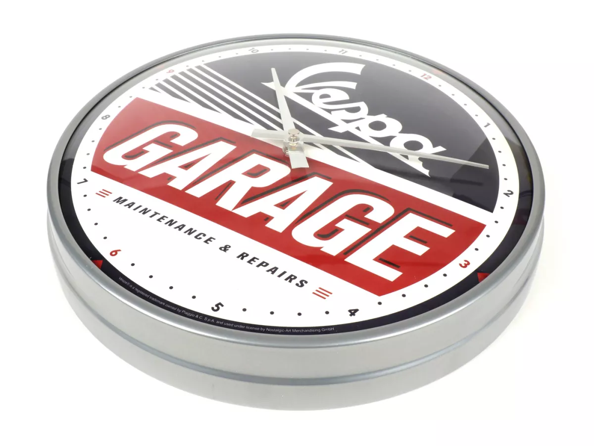 Wall clock round -VESPA Ø=31cm- GARAGE