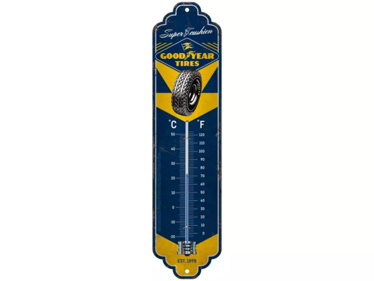 Termometro - Arte nostalgica - Goodyear - Super cuscino, 65x280 mm