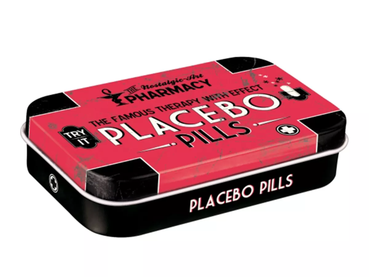 Pillendoosje, XL -Nostalgische kunst- Placebo - 6x9.5x2cm