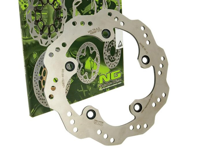 Bremsscheibe -NG Wavy Ø240x124x5mm- Kymco Xciting 250 / Xciting 250 I (2004-2008) hinten rechts, Kymco Xciting 500 (2004-2009) hinten rechts, Kymco Xciting 500 I R ABS (2007-2013) hinten rechts, Kymco Xciting 300 I R (2008-2011) hinten rechts, Kymco K-XCT