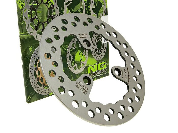 Brake disc -NG Ø200x58x4mm- Malaguti F12 Phantom 50 TDS (1999) front lhs, Malaguti Phantom F12 100 TDS (1999-2003) front lhs, Malaguti Ciak 50 Electric Power (2000) front lhs, Malaguti F12 Digit / Foggy Replica (2000) front lhs, Malaguti F12 Phantom 50 (2