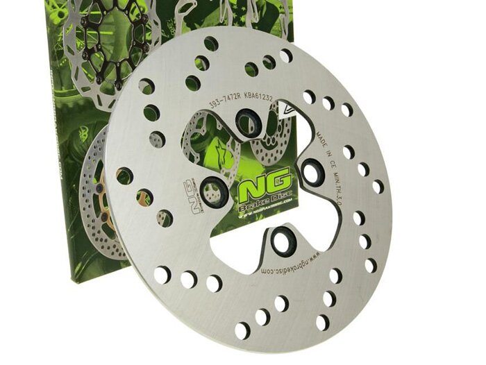 Brake disc -NG Ø180x48x3.5mm- Yamaha YFM 400 FW Kodiak front rhs/lhs, MBK Booster Rocket 50 (1996) front lhs, MBK Booster Track 50 (1996) front lhs, Yamaha BWs 50 NG (1996-2000) front lhs, Yamaha BWs 50 Spy (1996-2000) front lhs, Yamaha RS 50 Spy (1996-20
