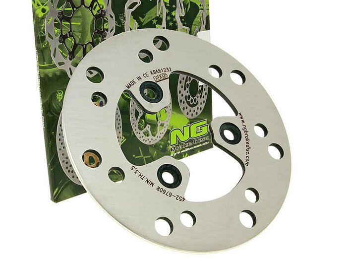 Brake disc -NG Ø155x40.6x4mm- Derbi Vamos FL 50 (1995-2001) front lhs, Famel Scooter 50 (1996) front lhs, Aprilia Sonic 50 / Sonic 50 GP LC (1997-2007) front lhs, Siamoto Bingo 50 (1999) front lhs, Siamoto Bingo 125 (1999) front lhs, Siamoto Mat 50 (1999-