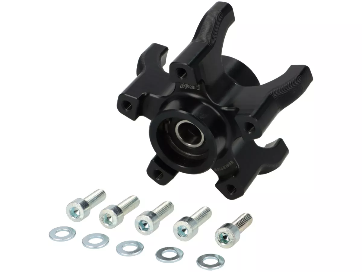 Front wheel hub -POLINI- Vespa ET2, ET4, LX, LXV, S 50-150 - also suitable for PIAGGIO Hexagon, Sfera RST, ZIP II, ZIP SP