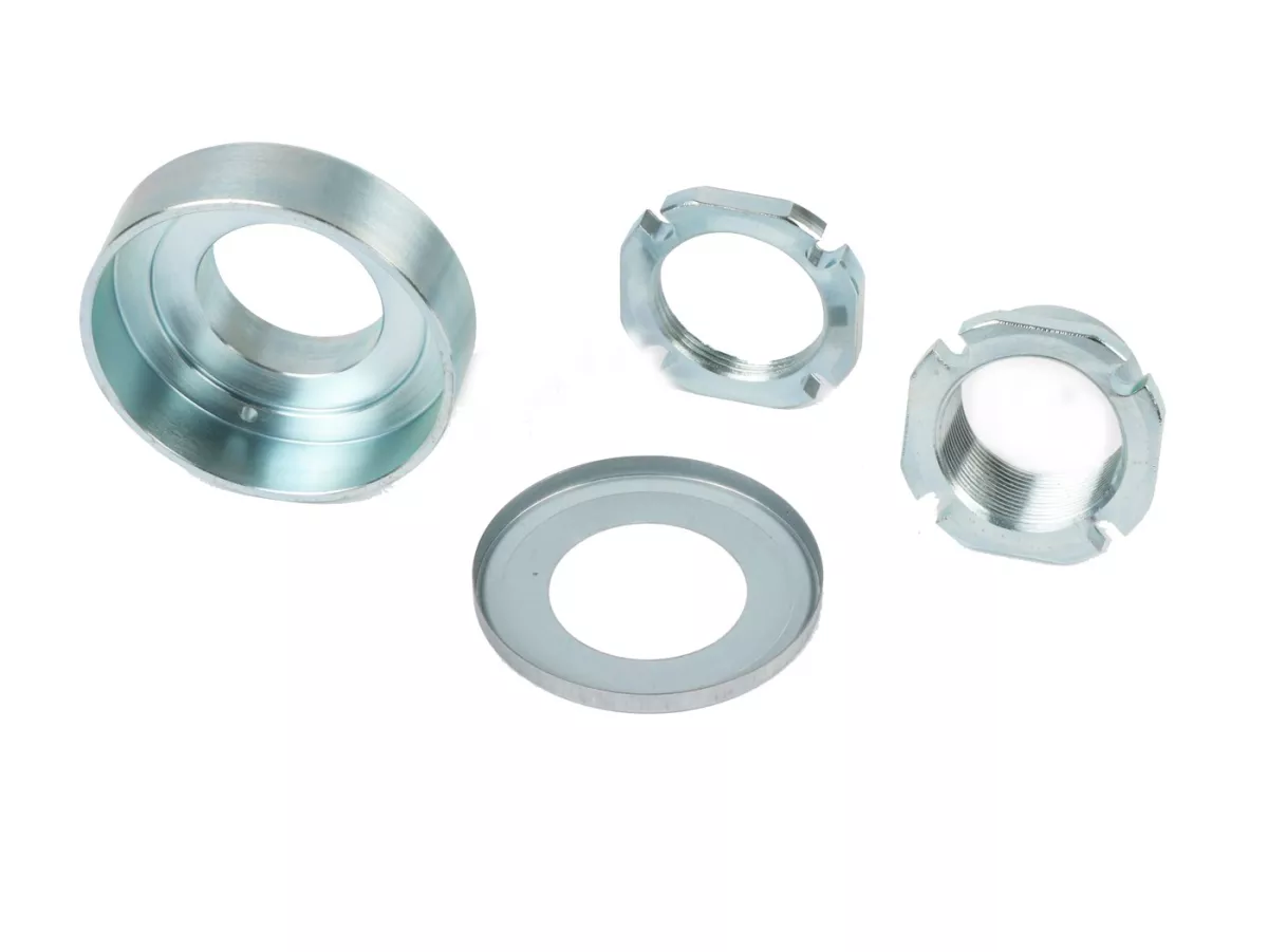 Cuffia - cuscinetto testa sterzo -POLINI, cuscinetto a rulli conici- Piaggio, Gilera, Vespa - top (6 parti) - Vespa Smallframe V50, 50N, PV, ET3, PK, Piaggio ZIP 50 SP - usato con forcella Polini P0502655