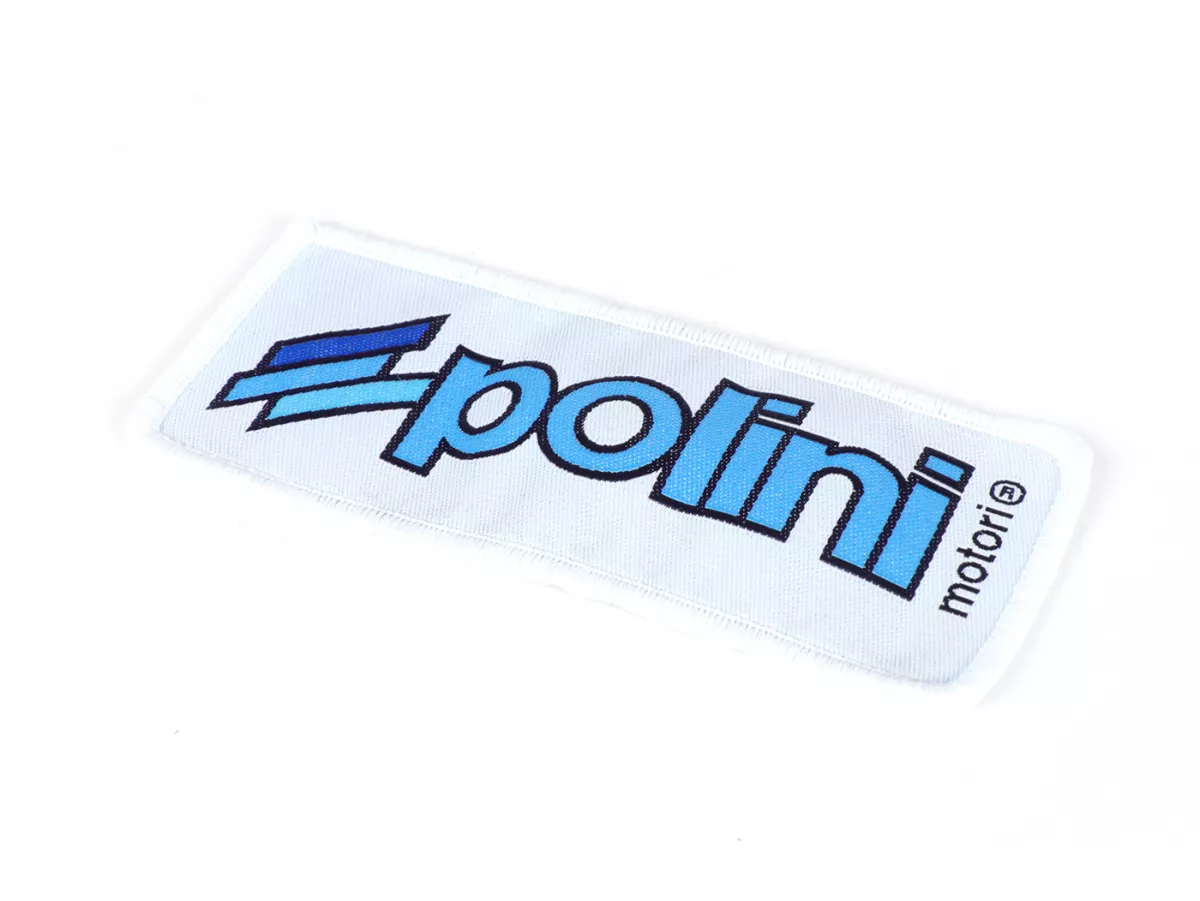 Patch -POLINI- POLINI lettering with embroidered hemline