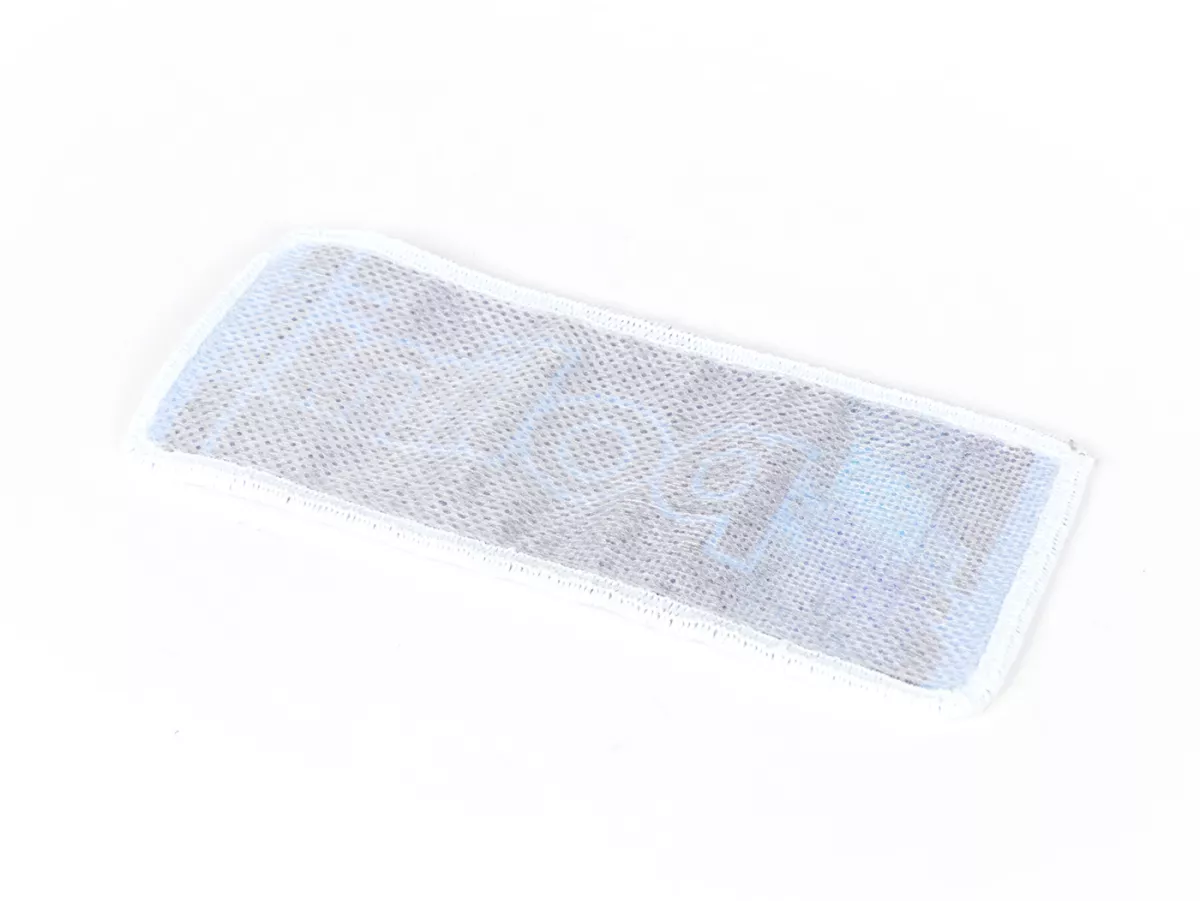 Patch -POLINI- POLINI lettering with embroidered hemline