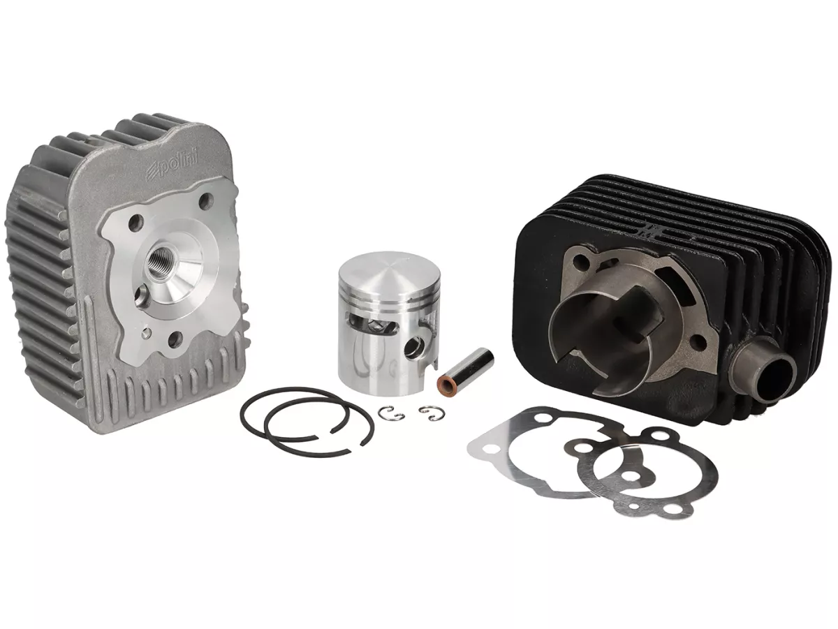 Cylinder -POLINI 63 cc Racing Ø43mm- Piaggio Ciao, Bravo, Boxer (gudgeon pin = Ø 10mm)