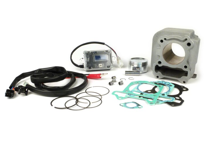 Cilinder -POLINI 171 ccm (CDI in gasklephuis)- Piaggio 4T AC 125/ 150cc 3V ie (Euro 3) -VESPA 125 946 4T ie 3V, VESPA 125 LX 3V ie ->2012, VESPA 125 PRIMAVERA 4T 3V ie (M811M), VESPA 125 S 3V ie ->2012, VESPA 125 SPRINT 4T 3V ie (M813M), VESPA 1