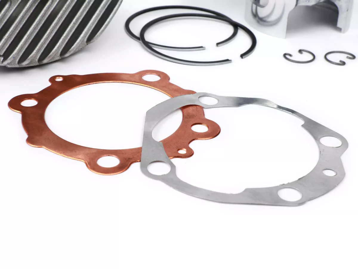 Silinder -POLINI 221 ccm (2023) aluminium, stroke 60mm- Vespa PX200, Rally200 - dengan kepala silinder