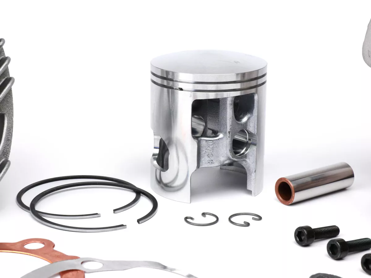 Silinder -POLINI 221 ccm (2023) aluminium, stroke 60mm- Vespa PX200, Rally200 - dengan kepala silinder