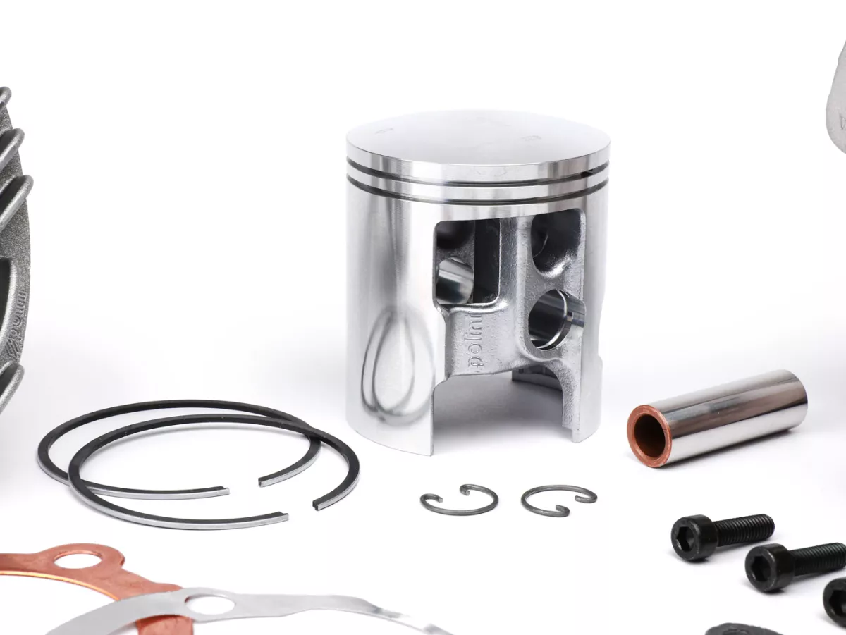 Silinder -POLINI 221 ccm (2023) aluminium, stroke 60mm- Vespa PX200, Rally200 - dengan kepala silinder