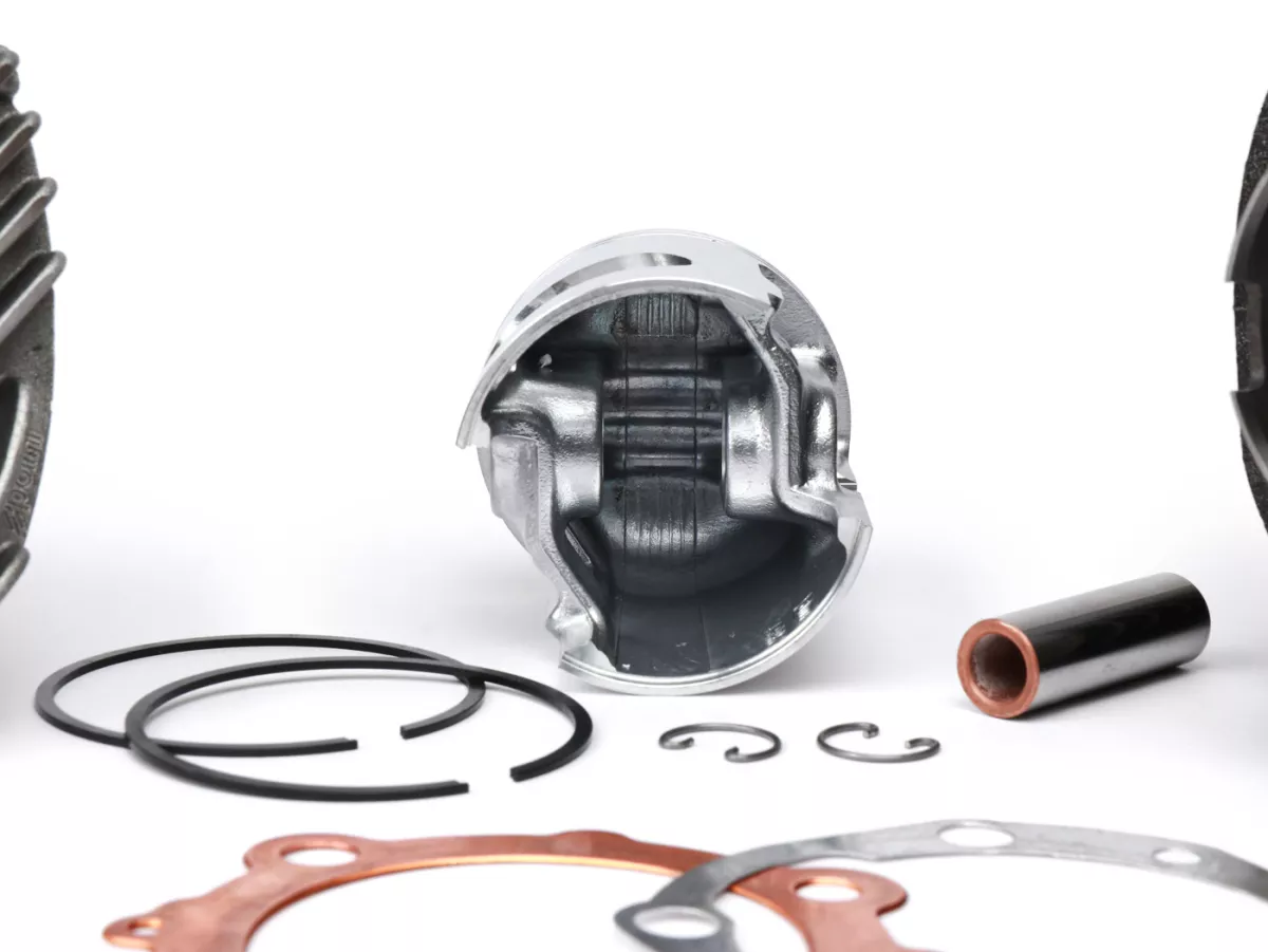 Silinder -POLINI 221 ccm (2023) aluminium, stroke 60mm- Vespa PX200, Rally200 - dengan kepala silinder