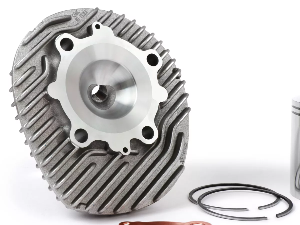 Silinder -POLINI 221 ccm (2023) aluminium, stroke 60mm- Vespa PX200, Rally200 - dengan kepala silinder