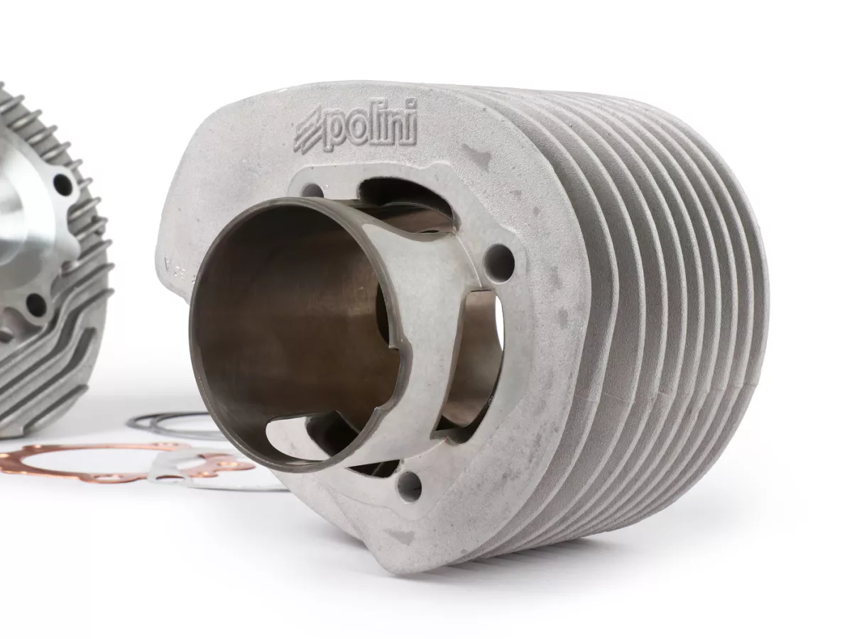 Silinder -POLINI 221 ccm (2023) aluminium, stroke 60mm- Vespa PX200, Rally200 - dengan kepala silinder