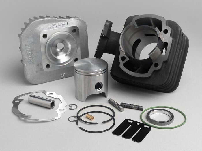 Cilindro -POLINI 70 cc Sport- Peugeot AC (vertical) - SPEEDFIGHT1 50 cc AC, SPEEDFIGHT2 50 cc AC, TKR50, TREKKER50, VIVACITY50, ELYSEO50, SQUAB50, SV50, ZENITH50, BUXY50, ELYSTAR50, LOOXOR50, SPEEDAKE