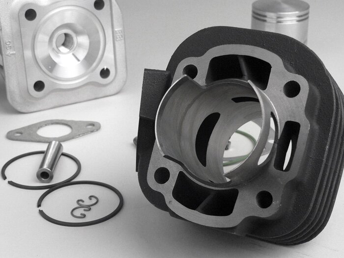 Cilindro -POLINI 70 ccm Sport- Minarelli horizontal AC, CPI Euro 1 - Pasador de pistón de 10mm -