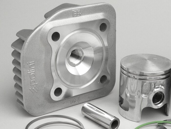 Cilindro -POLINI 70 ccm Sport- CPI Euro 2 - bulón 12mm - (brida de escape inclinada 10°)