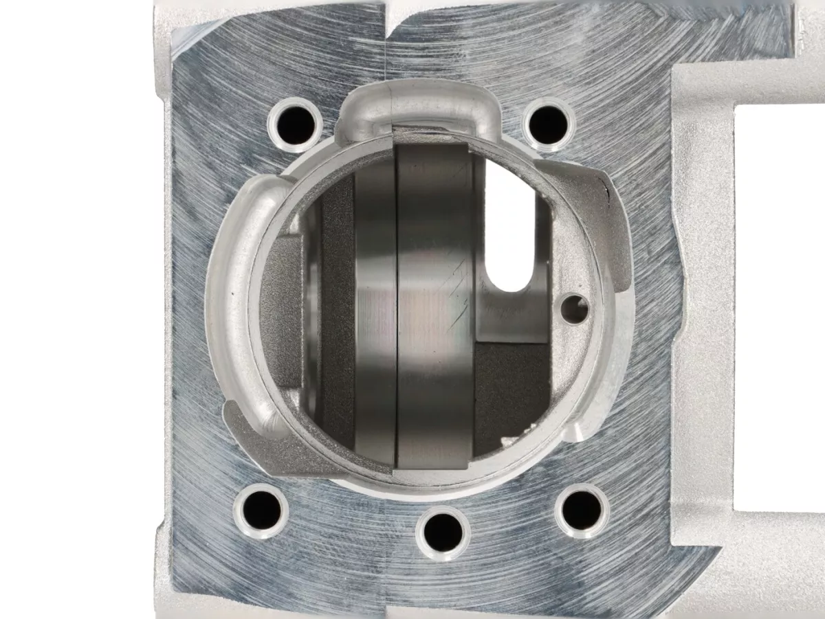 Engine housing -POLINI- 4P - Speedengine - elect. ignition - Piaggio Ciao, Boss, Boxer, SI, Grillo, Bravo, Superbravo - 4 studs, side intake