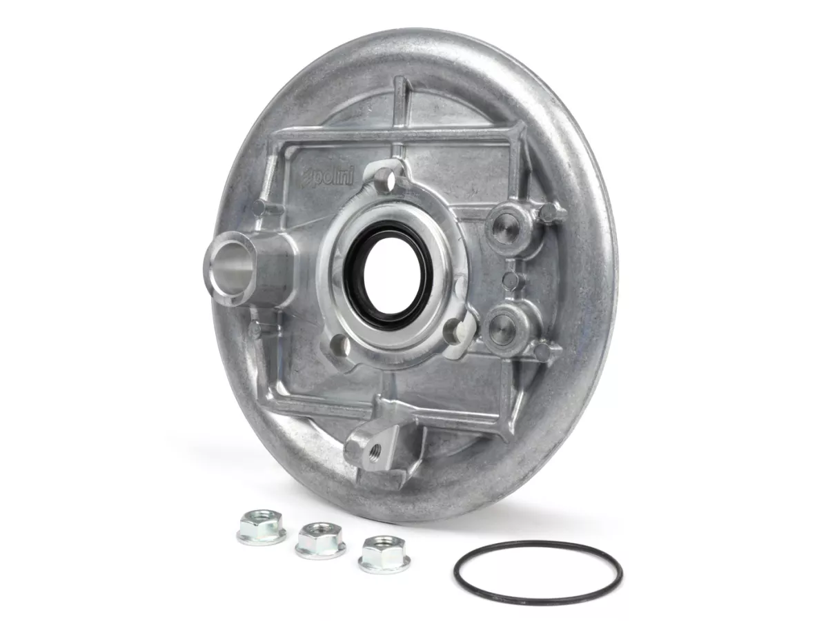 Pelat jangkar rem belakang -POLINI- Vespa V50 (V5A1T dari no. 66191), V50 S (V5SA1T dari no. 11160), V90 (V9A1T dari no. 19364), Nuova 125, PV125, ET3