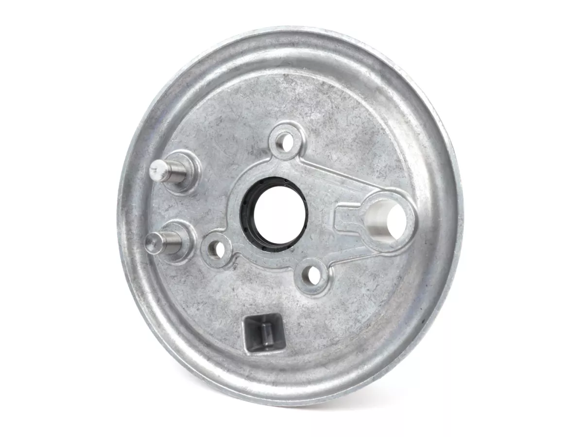 Pelat jangkar rem belakang -POLINI- Vespa V50 (V5A1T dari no. 66191), V50 S (V5SA1T dari no. 11160), V90 (V9A1T dari no. 19364), Nuova 125, PV125, ET3