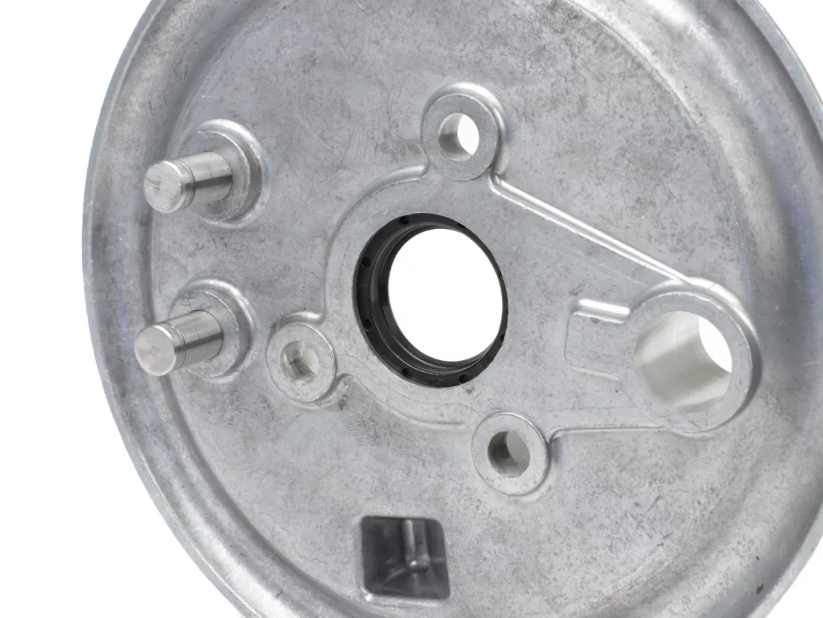 Pelat jangkar rem belakang -POLINI- Vespa V50 (V5A1T dari no. 66191), V50 S (V5SA1T dari no. 11160), V90 (V9A1T dari no. 19364), Nuova 125, PV125, ET3