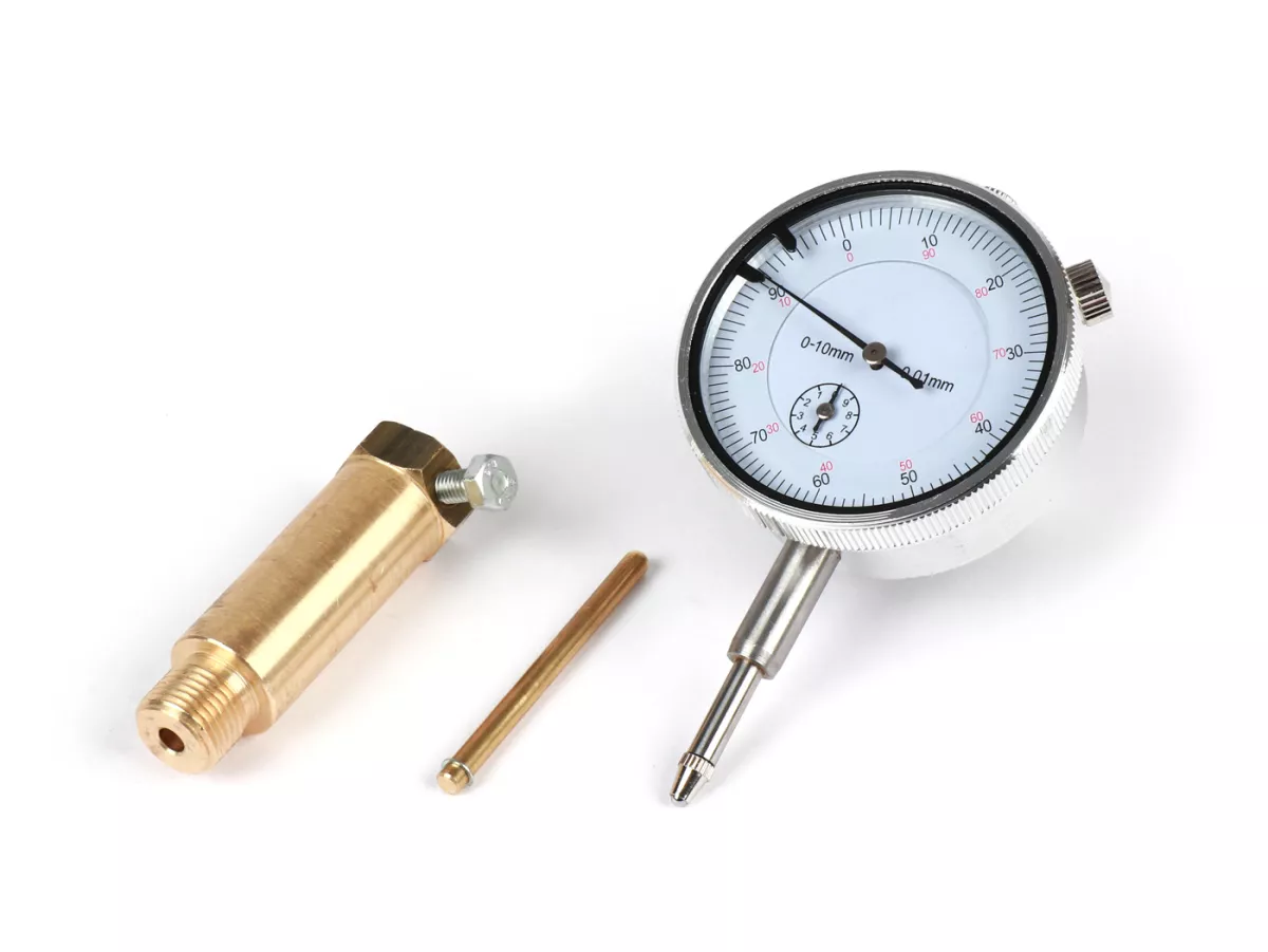 Reloj comparador -POLINI- Universal - adecuado para culatas con rosca de bujía M14