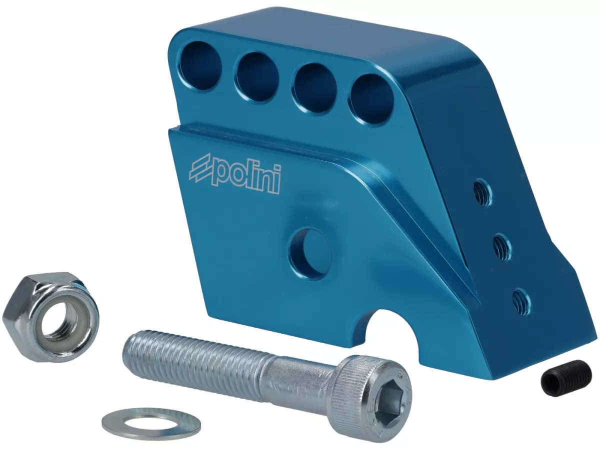 Kit de elevación -POLINI- CNC - 4 agujeros - Piaggio - Azul