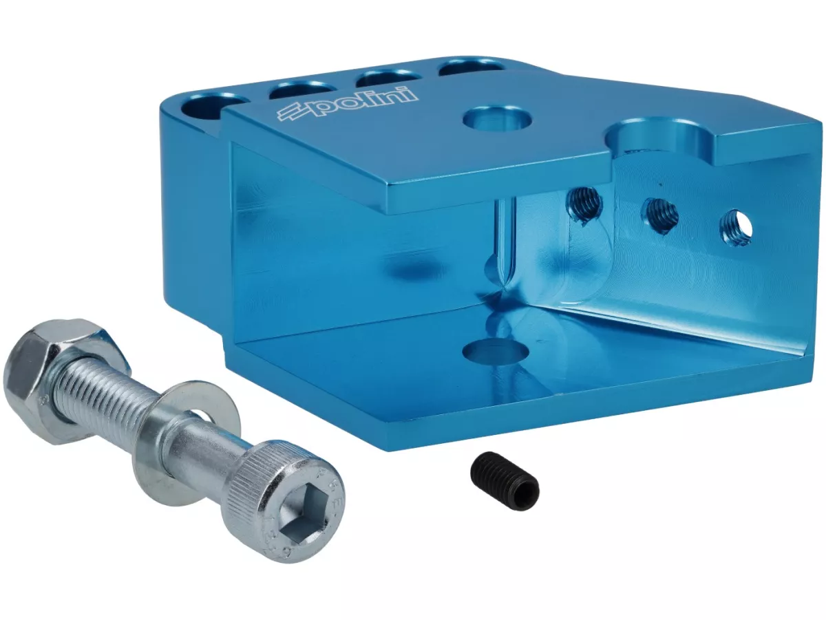 Kit de elevación -POLINI- CNC - 4 agujeros - Piaggio - Azul