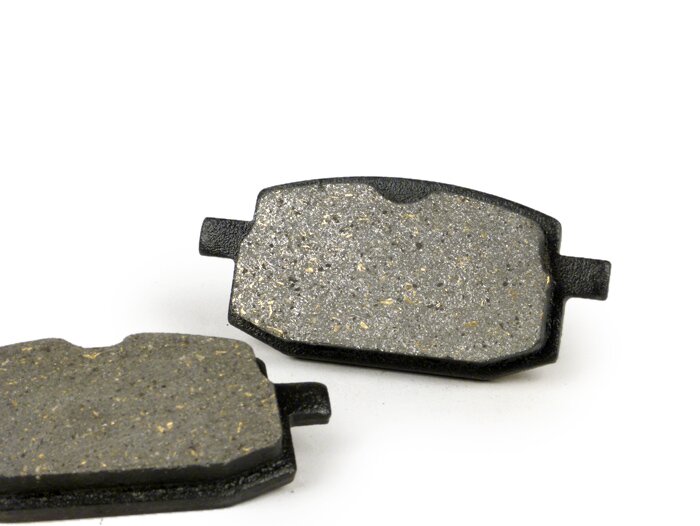 Plaquettes de frein -POLINI 61x27,3mm- YAMAHA Target CR 50cc (1991) (av.), CR Z 50cc (1994) (av.), CR Target 90cc (1991) (av.), Jog R 50cc (1994-2001) (av.), Jog 90cc (1990) (av.), Target 50cc (1994) (av.), ITALJET Bazooka 50cc (1994) (av.), Pista 2 50cc