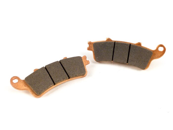 Plaquettes de frein -POLINI fritté 115.0x41.1mm- Honda Foresight 250 (1998-), Honda Pantheon 125I, Honda Pantheon 150I, Honda Silver Wing 400, Honda Silver Wing 600, Peugeot SV 250 (Honda)