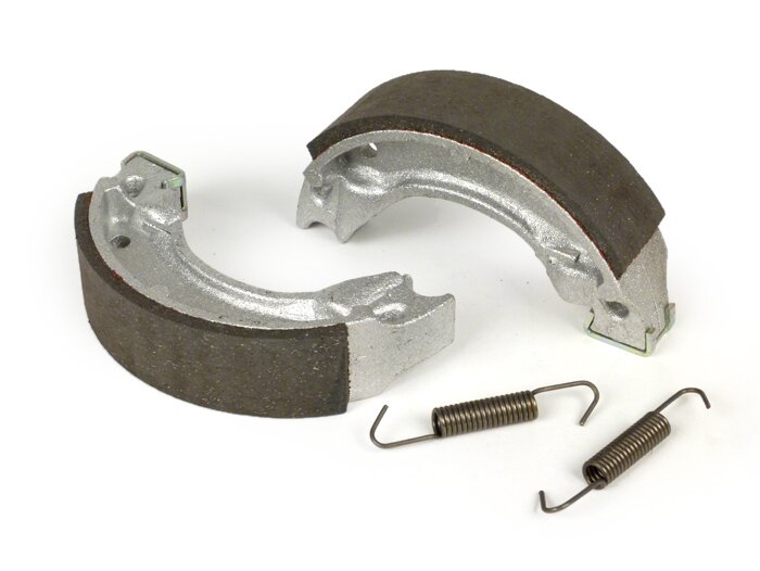 Brake shoes -POLINI Ø=110x25mm- MBK Fizz 50cc 1994 (r),YAMAHA Activ 80cc 1988 (f), Beluga 50cc 1990 (f), Beluga 80cc 1990 (f), Breeze 50cc 1995 (r), DT LCD 50cc 1996-2003 (r), DT R 50 1994-1995 (r), DT AC 80cc 1981 (f/r), DT AC 80cc 1981 (f/r), DT LC 80cc