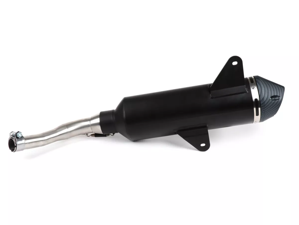 Scarico POLINI, slip-on Vespa GTS 300ie SUPER (ZAPMA33) - (Euro 4, 2016-) - Alluminio (nero) - Senza catalizzatore