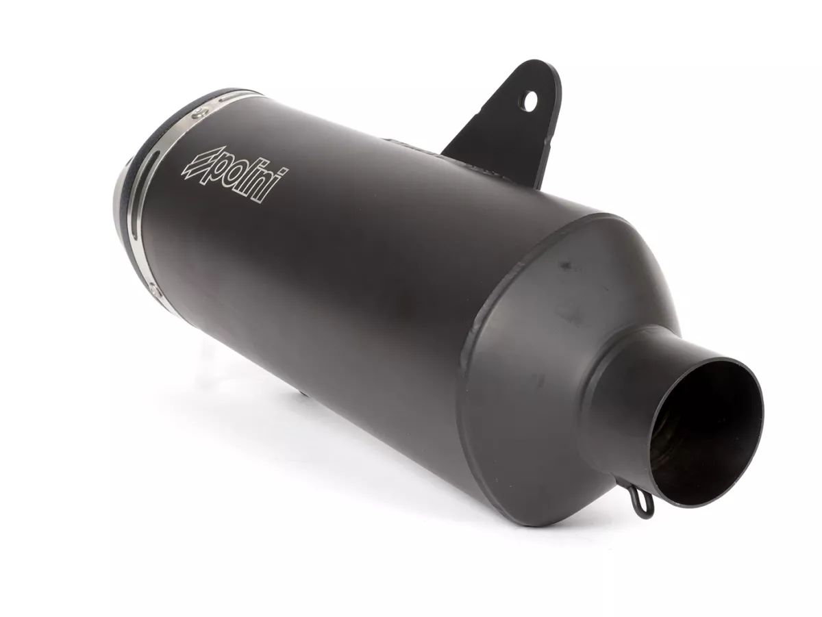 Tubo de escape -POLINI- sistema completo - Vespa GTS 125 (ZAPMA31 / ZAPMA32) - (Euro 4, 2016-) - Aluminio (negro) - sin catalizador