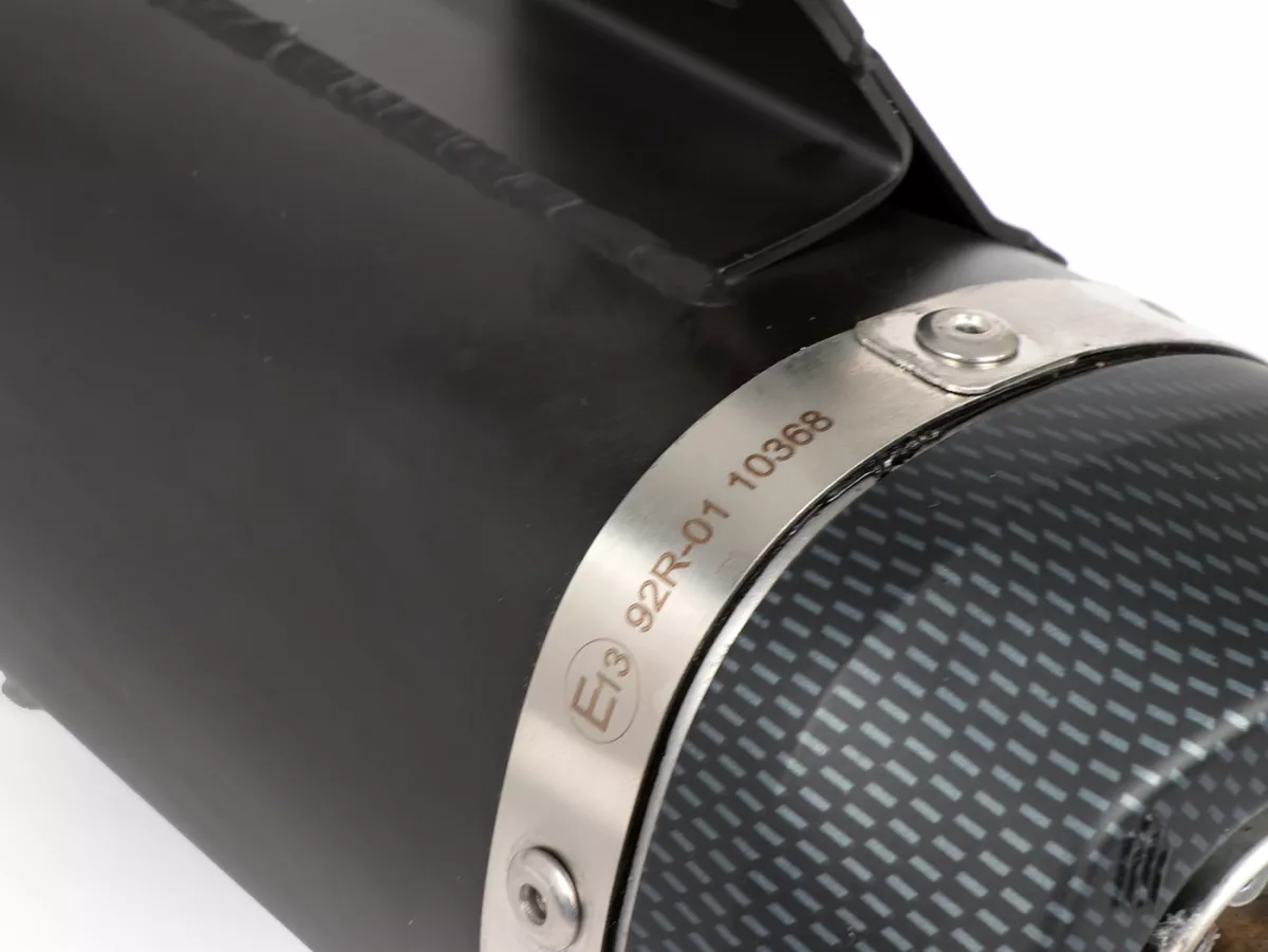 Tubo de escape -POLINI- sistema completo - Vespa GTS 125 (ZAPMA31 / ZAPMA32) - (Euro 4, 2016-) - Aluminio (negro) - sin catalizador