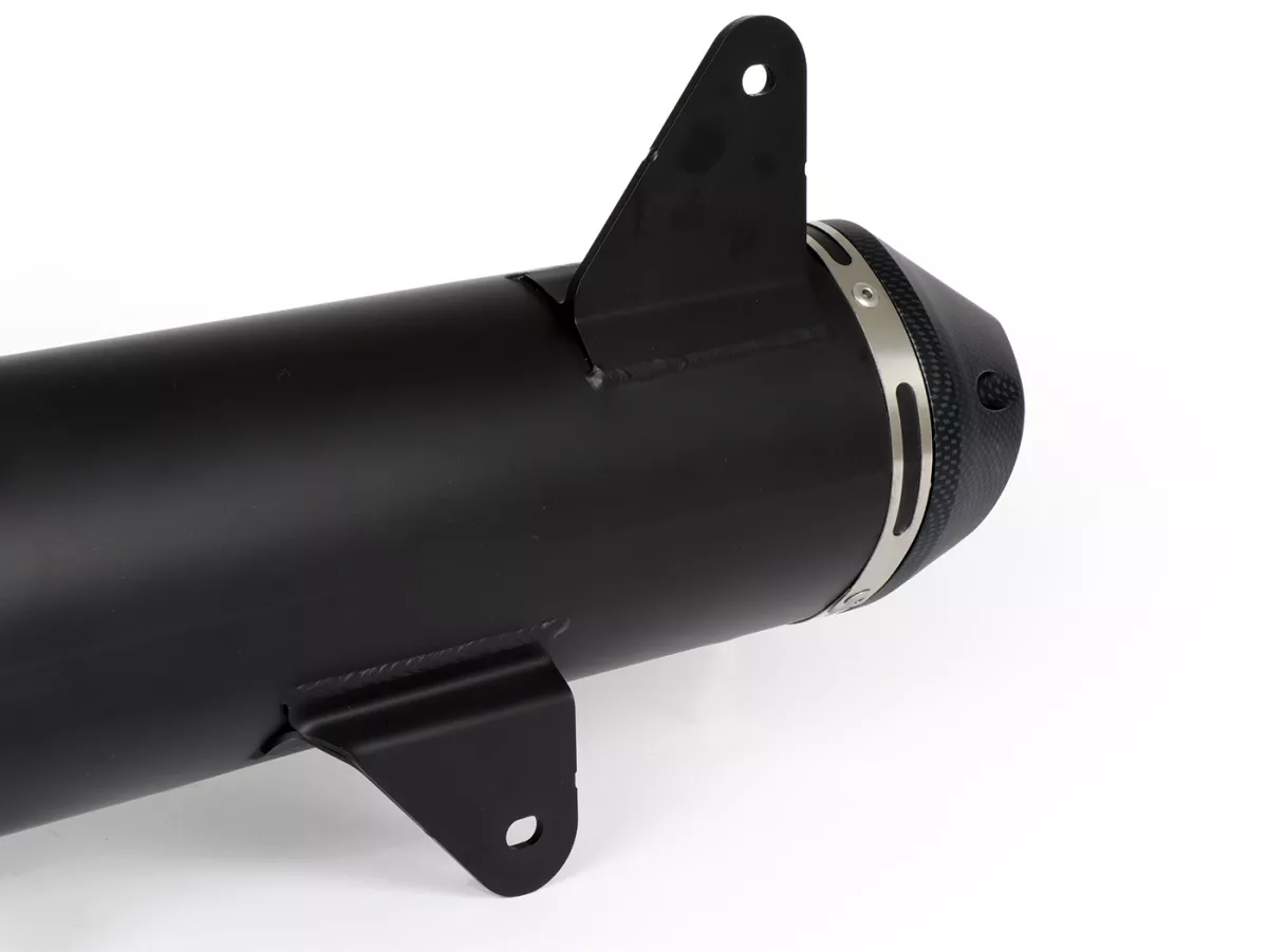 Avgassystem -POLINI- komplett system - Vespa GTS 300, GTS Super 300 (MD31M) - (Euro 5, 2021-) - aluminium (svart) - utan katalysator