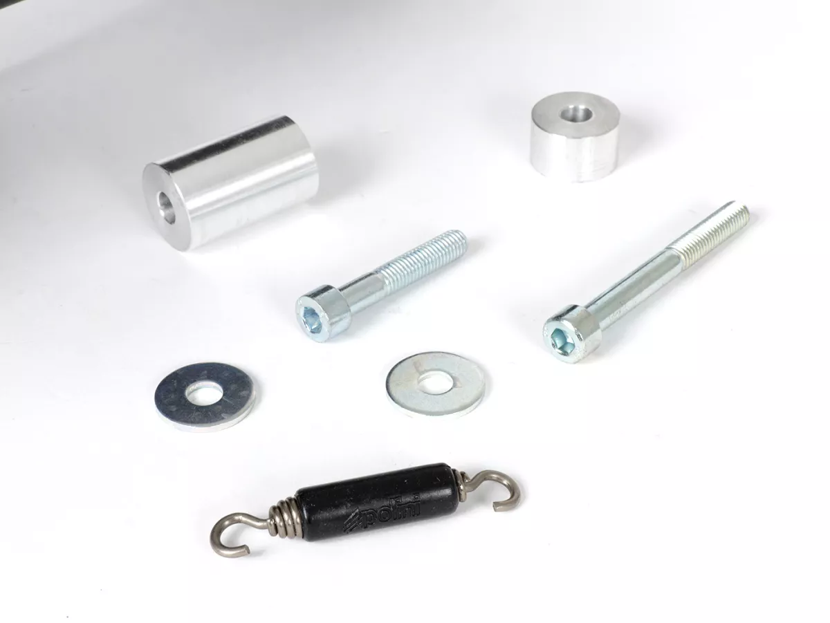 Avgassystem -POLINI- komplett system - Vespa GTS 300, GTS Super 300 (MD31M) - (Euro 5, 2021-) - aluminium (svart) - utan katalysator