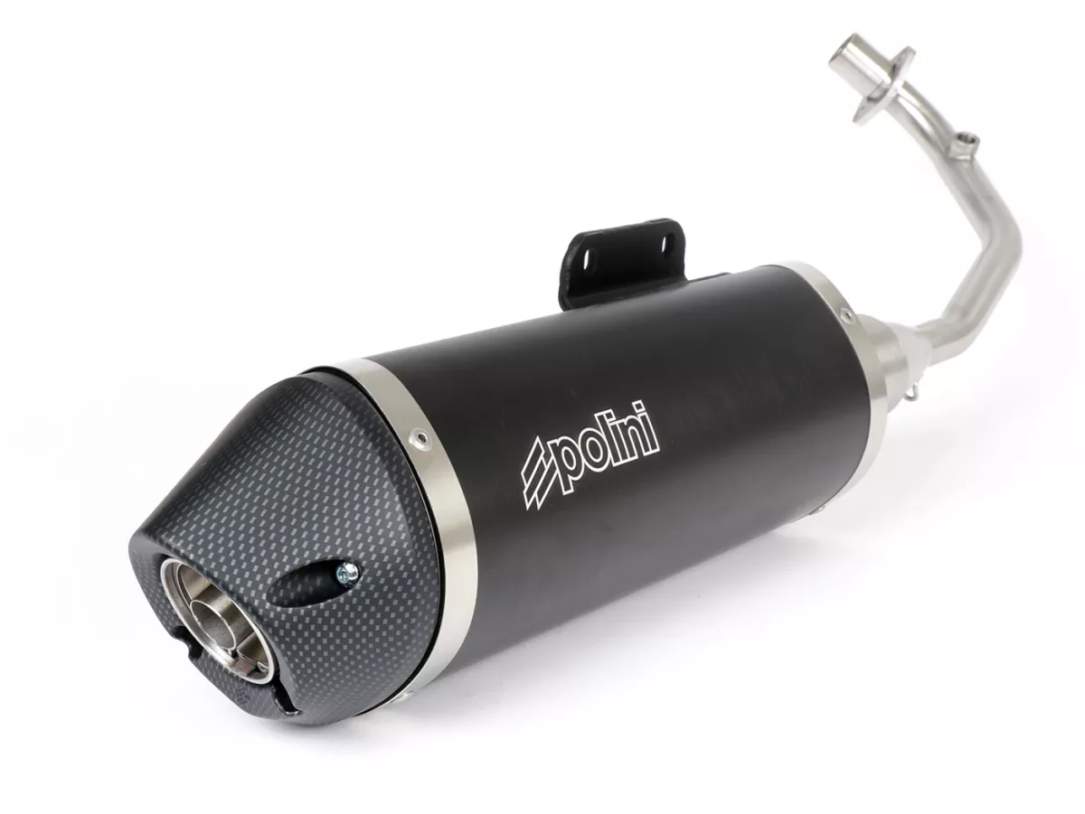Knalpot -POLINI- sistem lengkap - Vespa Sprint 125, Primavera 125 (MD11M) - (Euro 5, 2021-) - aluminium (hitam) - dihomologasi