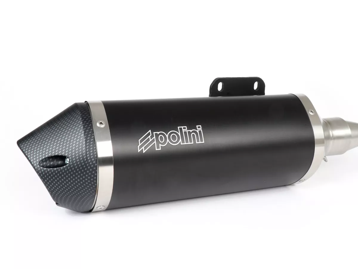 Knalpot -POLINI- sistem lengkap - Vespa Sprint 125, Primavera 125 (MD11M) - (Euro 5, 2021-) - aluminium (hitam) - dihomologasi